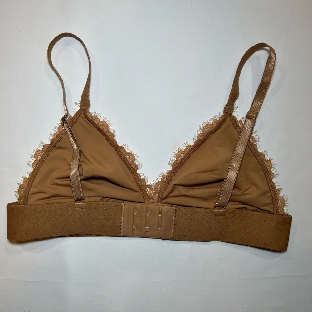 Pepper Everyday Lace Triangle Bralette in‎ Tuscan Tan size small